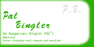 pal bingler business card